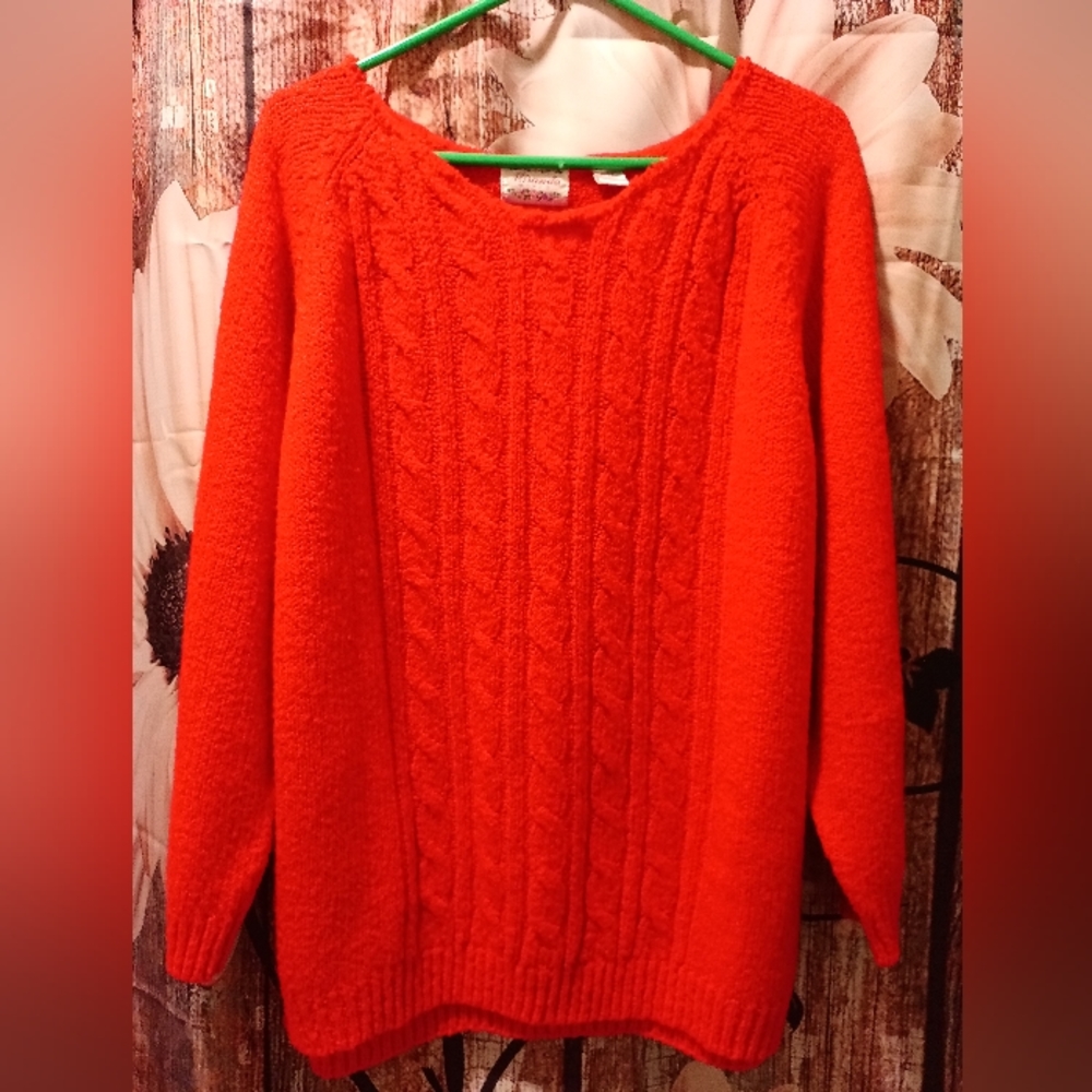 Red knit sweater